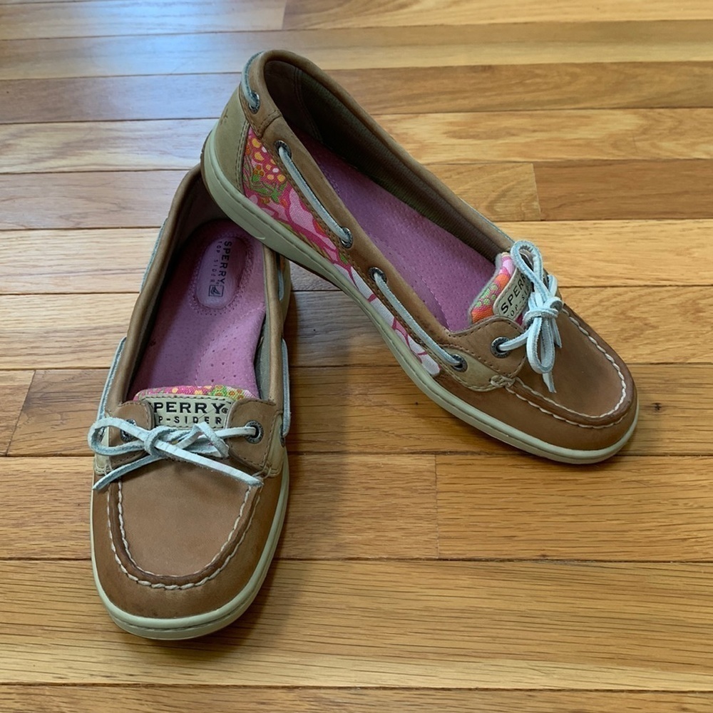 Sperry Top-Sider Angelfish Linen Floral Leather Boat Shoes